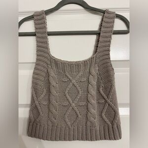 Kendall & Kylie Gray Knit Sweater